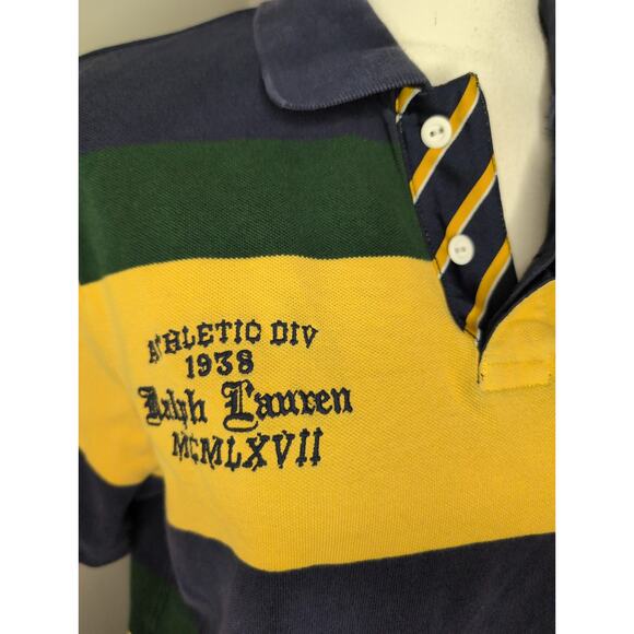 Polo Ralph Lauren striped classic preppy Y2k equestrian polo collared shirt - Picture 5 of 9